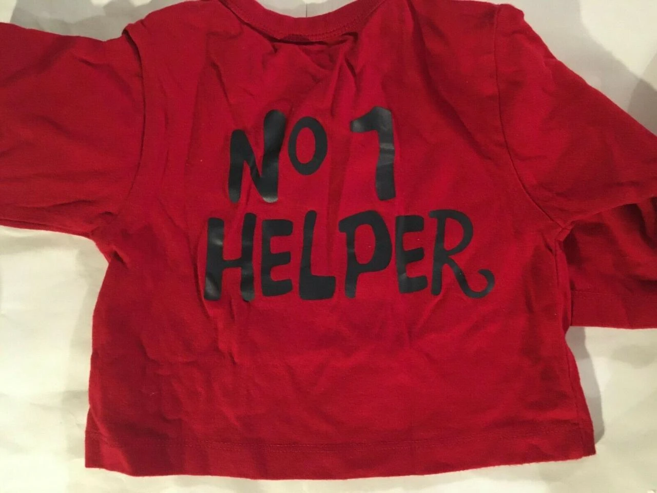 Boy's noel t-shirt: Santa's elf size 9/12 months + elf's tool – photo 2